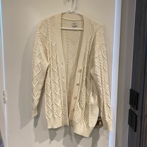 Sunday Best Aritzia Cream Knot Buttoned Cardigan